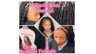 Easy Butterfly Locs Tutorial  Knotless Crochet Locs  Beginner Friendly🤗 [upl. by Fritze899]