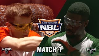 PDK Battles BULLDOGS with NERF NSTRIKE MEGA SERIES  NBL 2018  MATCH 1 [upl. by Aihsemek]