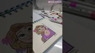 Tangled up in creativity💜🎨 DisneyRapunzel acrylicmarker [upl. by Izabel]