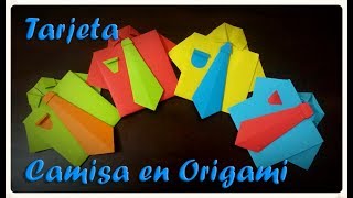 Facilarte quotPaso a Pasoquot Tarjetas Camisa Origami [upl. by Leda]