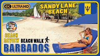 🔱 Sandy Lane Beach Very Fancy Beach Spot Barbados 🇧🇧 4K Walking Tour  Beach Walk amp Review [upl. by Carlyn]