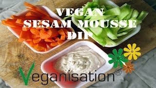 Sesam dip Vegan Rezept einfach und schnell by Veganisation [upl. by Jarek]