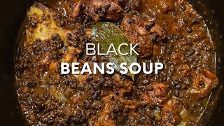 The Best Black Beans Soup Cooked Liberian Style  African Food  Liberian Cooking [upl. by Rehpotsirahc]