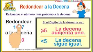 Redondear a la decena Sistema de numeración [upl. by Tasia1]