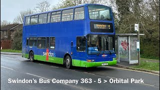 Swindon 363 Dennis Trident Voith€3 SN51AXW  Hellfire [upl. by Armalla25]