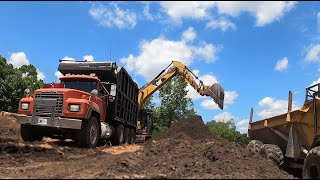 The Big Haul Moving dirt with three trucks [upl. by Omlesna]