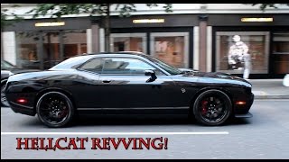 London Supercars Loud Revving Hellcat and Loud Lamborghini Revving [upl. by Eneryc]