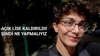 AÇIK LİSE KALDIRILDI ŞİMDİ NE YAPMALIYIZ yks2024 açıklise [upl. by Shantee]