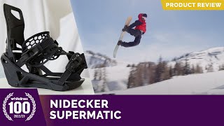 Nidecker Supermatic 2023 Snowboard Binding Review [upl. by Huckaby959]