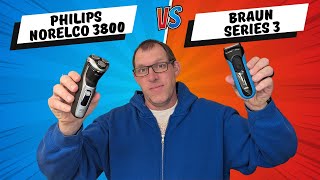 Shaver Battle Philips Norelco 3800 vs Braun Series 3 [upl. by Legin]