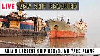 Ship Beaching at Alang Ship Breaking Yard  Live [upl. by Danica]