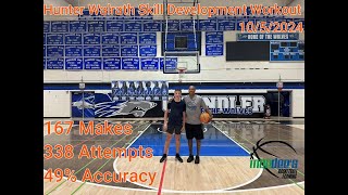 Hunter Walrath Skill Development Workout 167 Makes 338 Attempts 49 Accuracy [upl. by Ainessey]