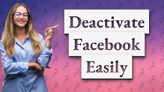 How to temporarily deactivate Facebook [upl. by Arianna]