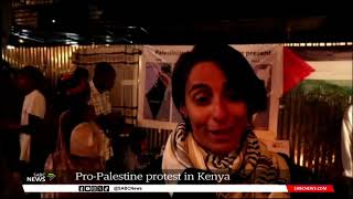 IsraelHamas Conflict  Kenya protesters calling for Israel to free Palestine [upl. by Bena]