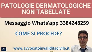 Dermatite e Artrite Psoriasica non tabellate I Criteri Analogici [upl. by Amieva]