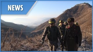 North Korean troops cross the border for guard post inspections [upl. by Carry542]