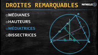 MATHSCLIC  DROITES REMARQUABLES DANS UN TRIANGLE [upl. by Ailisab87]