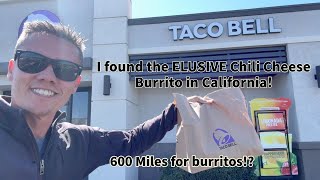 600 miles to find the ELUSIVE Taco Bell Chili Cheese Burrito I FOUND IT [upl. by Vivianna]