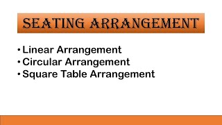 Seating Arrangement Concept Reasoning 🔴Important Questions [upl. by Aliehs913]