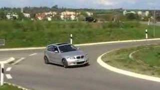 BMW 130i LSD drift in roundabout [upl. by Hnid]