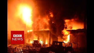 Bangladesh fire Blaze kills dozens in Dhaka historic district  BBC News [upl. by Yelhsa48]