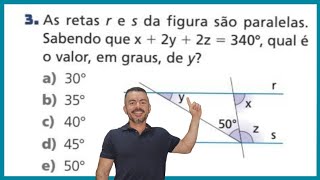 Retas Paralelas Cortadas Por Uma Transversal  Exercícios 9 ano [upl. by Ikaz893]