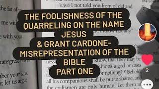 THE FOOLISHNESS OF THE QUARRELING ON THE NAME JESUS Part One [upl. by Blight]