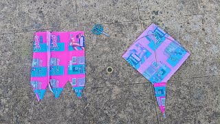 patang Kaise banaye l how to make a patang with plastic bag 🛍️ 🪁 [upl. by Violette]