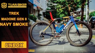 Trek Madone SLR 7 AXS gen 8 Navy Smoke color unboxing [upl. by Aicertap]