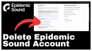 How to Delete Epidemic Sound Account [upl. by Atsirtal]