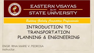 Topic 1 Introduction to Transportation Planning and Engineering [upl. by Mather123]