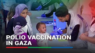 Polio vaccination targets surpassed for Gaza children WHO says  ABSCBN News [upl. by Tewfik]