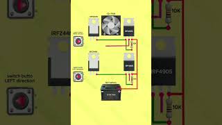 H bridge circuit H köprüsü devresi Irfz44n Irf4905 mehmetbakir viralvideo electronic [upl. by Ylecic]