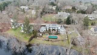 Drone flying in Concord Massachusetts near the elm street bridge passing over the Sudbury river [upl. by Swanson302]