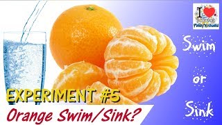 Orange Swim and Sink Experiment  Science Experiments for Kids  5  Prakhar Trikha [upl. by Neiluj794]