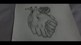 Drawing of acouple hand heart Aesthetic drawing [upl. by Peacock]