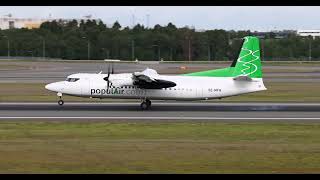 PopulAir SEMFR Fokker 50  landing at Stockholm Arlanda Airport  July 2024 [upl. by Gilead]