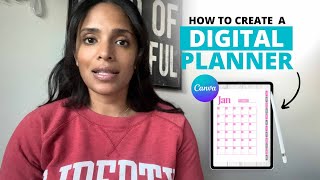 Canva Tutorial Easy Digital Planner with Hyperlinked Tabs [upl. by Jan]