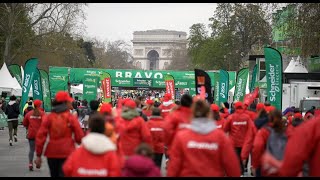 Brandt avec vous jusquau bout  opération finisher sur le Schneider Electric Marathon de Paris [upl. by Adnole]