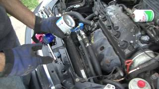 Honda How To Civic AC compressor and charging [upl. by Buchheim882]