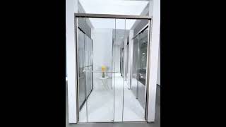 Shower door with architectural glass and metal by newspacehospitality [upl. by Ylil527]