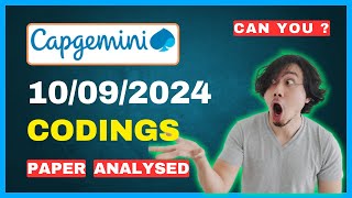 Today😲  Capgemini Coding Questions 2024  capgemini assessment test 2024  UBK Anna [upl. by Brufsky159]