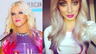 HD Christina Aguilera Dip Dye Hair Tutorial [upl. by Notffilc485]