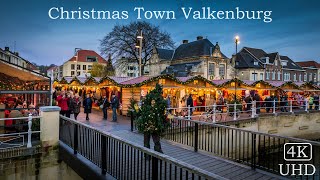 Valkenburg Netherlands  Part 1  An enchanting Christmas Town 4K [upl. by Pasco]