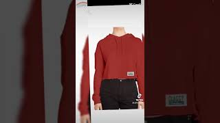 fashion Rose moda kadın kapşonlu sweatshirt kiramt renk [upl. by Rossuck]