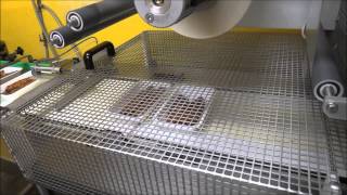 TECNOVAC  Tray sealer 3 cav die line for herrings A [upl. by Obadiah608]