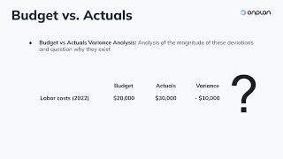 What is a Budget vs Actuals analysis [upl. by Lraed]