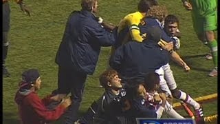 Championship Soccer Match Breaks into OnField Brawl [upl. by Hillie242]