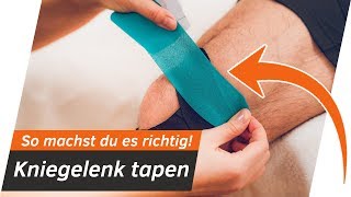 KNIE TAPEN  Kniegelenk RICHTIG TAPEN gegen Schmerzen  Andiletics [upl. by Curren]