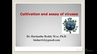 Cultivation and assay of viruses [upl. by Nedyaj]